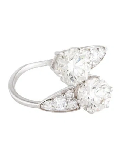 Pre-owned Ring 14k 2.44ctw Lab-grown Diamond Bypass Cocktail  In Multi