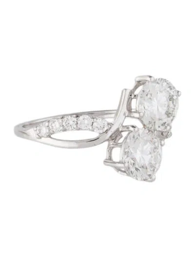 Pre-owned Ring 14k 2.45ctw Lab-grown Diamond Toi Et Moi Cocktail  In Multi