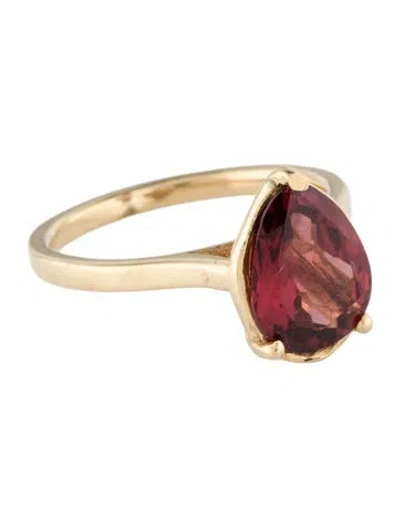 Pre-owned Ring 14k 2.46ct Garnet Cocktail  In Multi