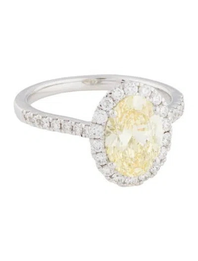 Pre-owned Ring 14k 2.51ctw Lab-grown Diamond Halo Set Cocktail In Multi