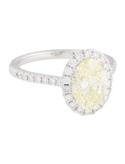 Pre-owned Ring 14k 2.51ctw Lab-grown Diamond Halo Set Cocktail In Multi