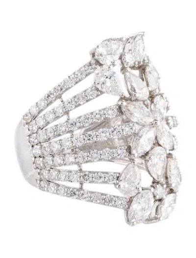 Pre-owned Ring 14k 2.52ctw Lab-grown Diamond Cocktail  In Multicolor