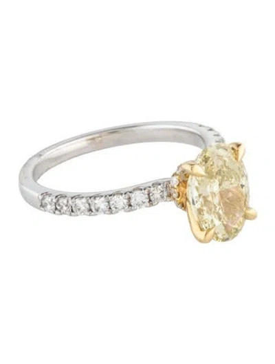 Pre-owned Ring 14k 2.53ct Lab-grown Diamond Engagement  In Multicolor