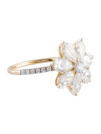 Pre-owned Ring 14k 2.53ctw Lab-grown Diamond Cocktail  In Multi