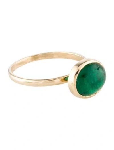 Pre-owned Ring 14k 2.56ct Emerald Cocktail  In Multi