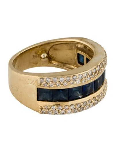 Pre-owned Ring 14k 2.59ctw Sapphire & Diamond Band In Multi