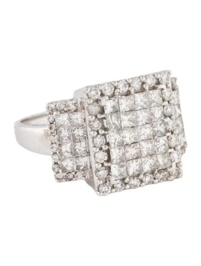 Pre-owned Ring 14k 2.60ctw Diamond Cocktail  In Multi