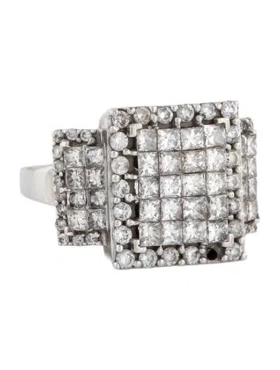 Pre-owned Ring 14k 2.60ctw Diamond Cocktail  In Multicolor