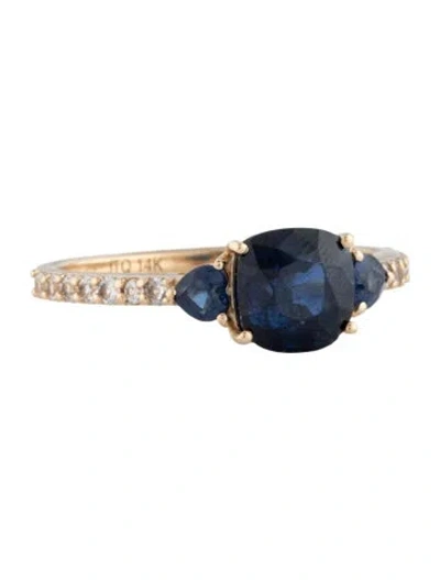 Pre-owned Ring 14k 2.61ctw Sapphire Cocktail  In Multicolor