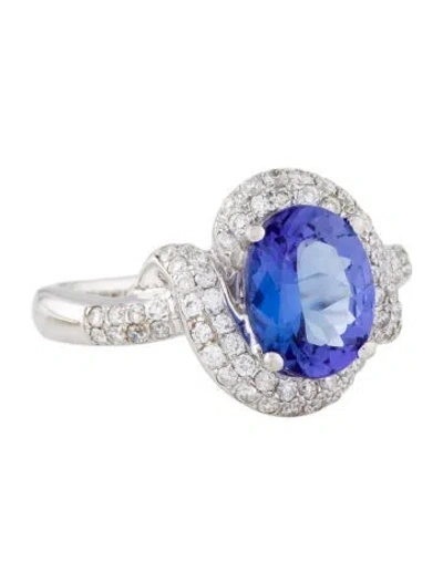 Pre-owned Ring 14k 2.63ct Tanzanite & Diamond Cocktail  In Multi