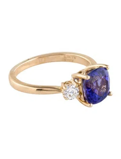 Pre-owned Ring 14k 2.85ctw Tanzanite & Diamond Cocktail  In Multi