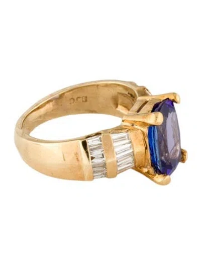 Pre-owned Ring 14k 2.88ct Tanzanite & Diamond Cocktail  In Multi