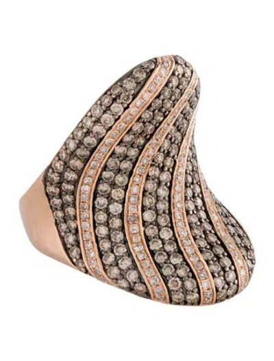 Pre-owned Ring 14k 2.92 Diamond Cocktail  In Multi
