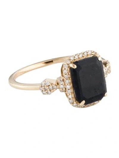 Pre-owned Ring 14k 2.92ct Sapphire & Diamond Cocktail  In Multi
