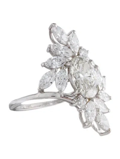 Pre-owned Ring 14k 2.96ctw Lab-grown Diamond Cocktail  In Multi