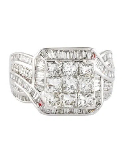 Pre-owned Ring 14k 3.00ctw Diamond Cocktail  In Multicolor
