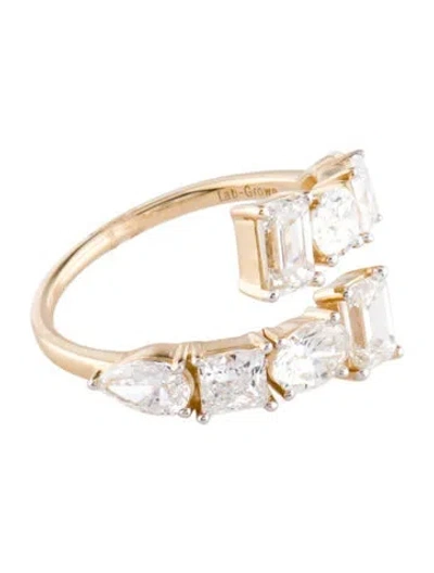 Pre-owned Ring 14k 3.00ctw Lab-grown Diamond Bypass Cocktail  In Multi