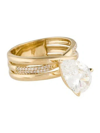 Pre-owned Ring 14k 3.01ct Lab-grown Diamond Cocktail  In Multi