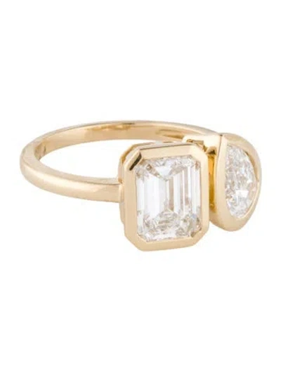 Pre-owned Ring 14k 3.02ctw Lab-grown Diamond Toi Et Moi  In Multi