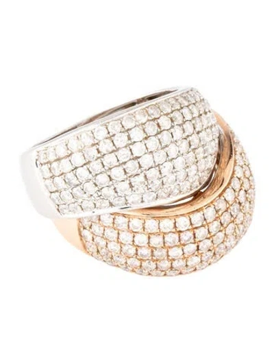 Pre-owned Ring 14k 3.03ctw Diamond Bypass Band In Multicolor