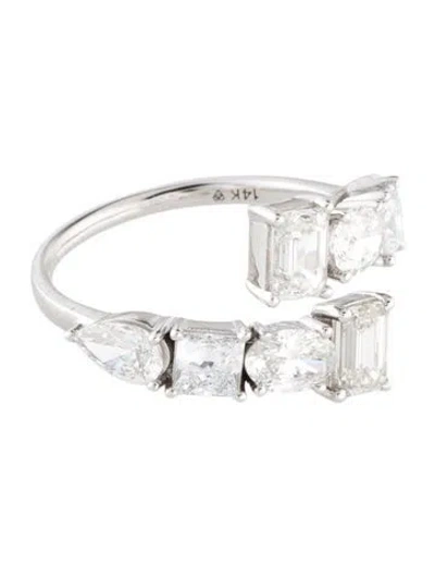 Pre-owned Ring 14k 3.03ctw Lab-grown Diamond Bypass Cocktail  In Multi