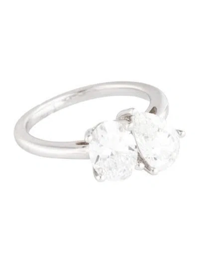 Pre-owned Ring 14k 3.03ctw Lab-grown Diamond Toi Et Moi Cocktail  In Multicolor