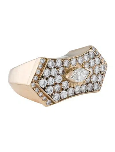 Pre-owned Ring 14k 3.05ctw Diamond Cocktail  In Multi