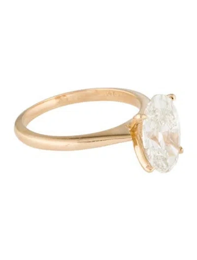 Pre-owned Ring 14k 3.07ct Lab-grown Diamond Solitaire Cocktail  In Multi