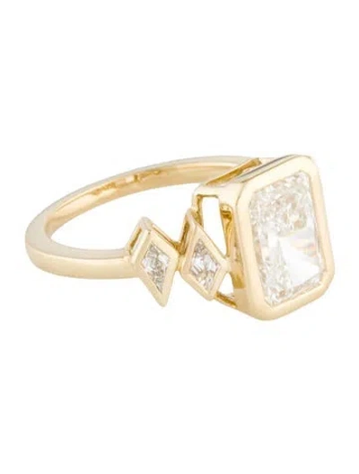 Pre-owned Ring 14k 3.08ct Lab-grown Diamond Cocktail  In Multi