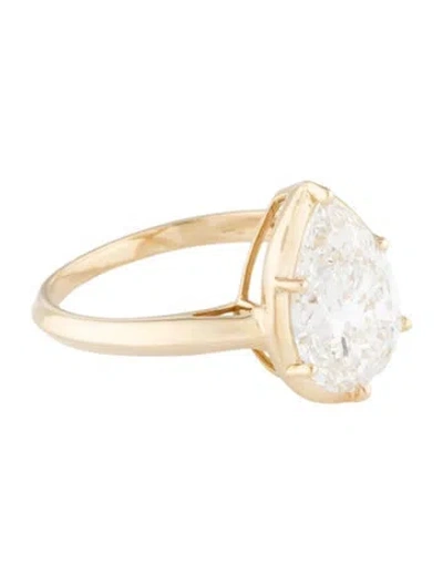 Pre-owned Ring 14k 3.08ctw Lab-grown Diamond  In Multicolor