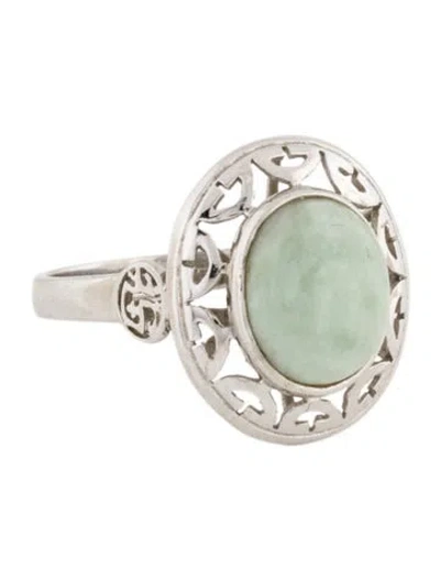 Pre-owned Ring 14k 3.11ct Jadeite Cocktail  In Multi