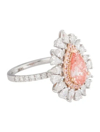Pre-owned Ring 14k 3.11ctw Lab-grown Diamond Cocktail  In Multi