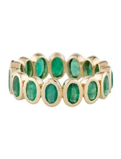 Pre-owned Ring 14k 3.14ctw Emerald Eternity Band In Multi