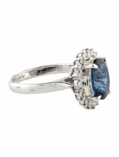Pre-owned Ring 14k 3.17ct Madagascar Sapphire & Diamond Cocktail  In Multi