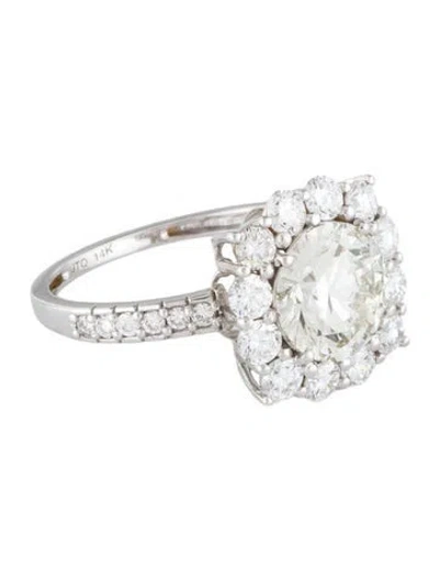 Pre-owned Ring 14k 3.18ctw Lab-grown Diamond Cocktail  In Multi