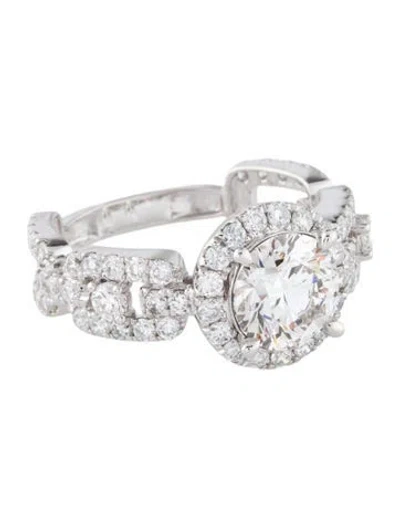 Pre-owned Ring 14k 3.18ctw Lab-grown Diamond Engagement  In Multi