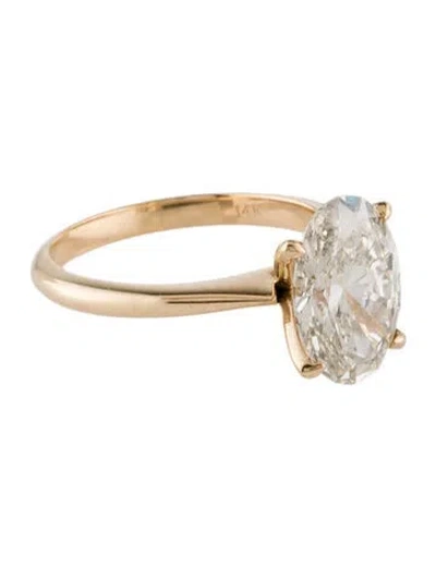Pre-owned Ring 14k 3.20ct Lab-grown Diamond Engagement  In Multi