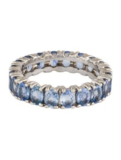Pre-owned Ring 14k 3.20ctw Sapphire Eternity Band In Multi