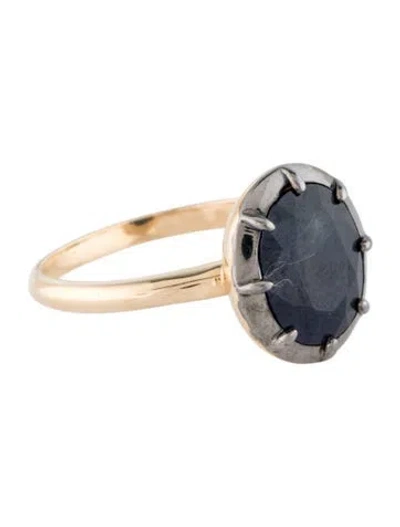 Pre-owned Ring 14k 3.21ct Sapphire Cocktail  In Multi