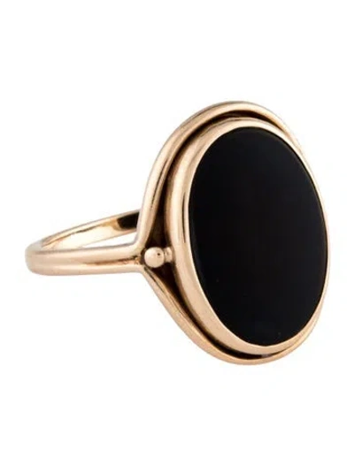 Pre-owned Ring 14k 3.24ct Onyx Cocktail  In Multi