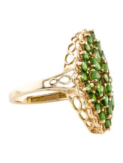 Pre-owned Ring 14k 3.24ctw Diopside Cocktail  In Multi