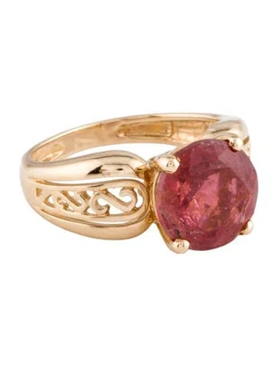 Pre-owned Ring 14k 3.25ct Tourmaline Cocktail  In Multi