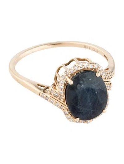 Pre-owned Ring 14k 3.36ct Sapphire & Diamond Cocktail  In Multi