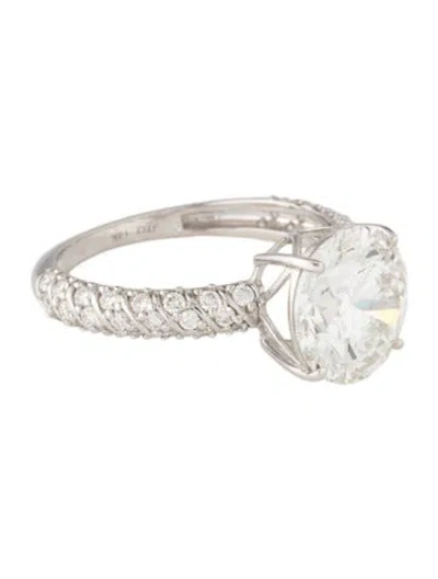 Pre-owned Ring 14k 3.39ct Lab-grown Diamond Engagement In Multi