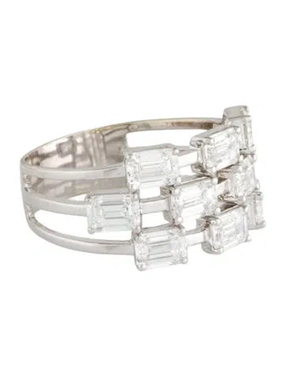 Pre-owned Ring 14k 3.43ctw Lab-grown Diamond Cocktail  In Multi