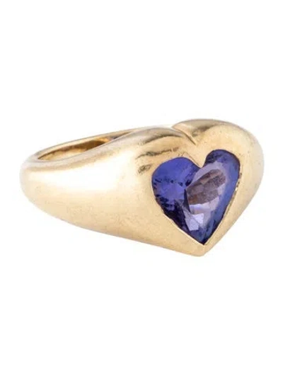 Pre-owned Ring 14k 3.81ct Tanzanite  In Multicolor