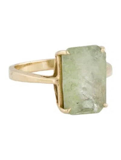 Pre-owned Ring 14k 3.81ctw Beryl Cocktail  In Multi