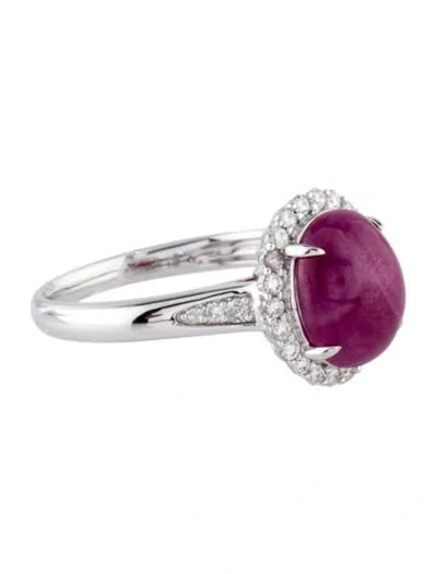 Pre-owned Ring 14k 3.82ct Ruby & Diamond Cocktail  In Multi
