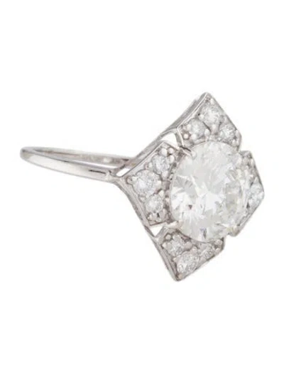 Pre-owned Ring 14k 3.89ctw Lab-grown Diamond Cocktail  In Multi