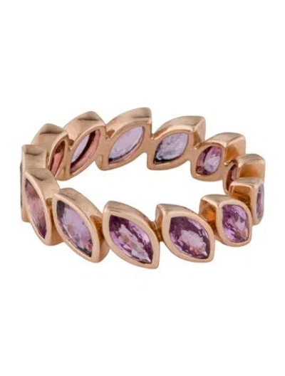 Pre-owned Ring 14k 3.92ctw Sapphire Eternity Band In Multi